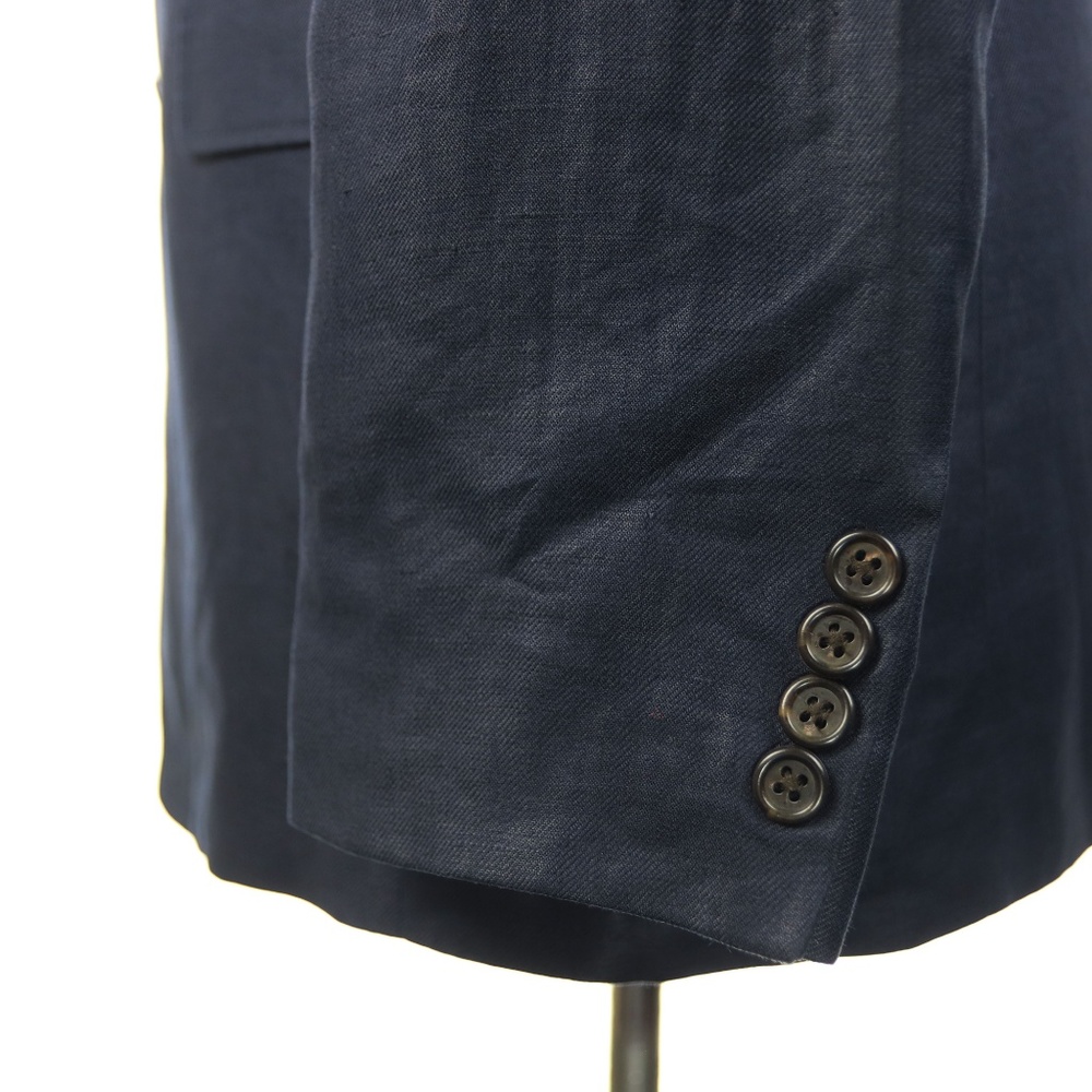 J Crew Irish Linen 3 Button Sport Coat Blue 40R - Picture 4 of 7